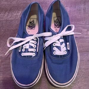 Vans Women’s Classic Blue Sneakers with White Accents